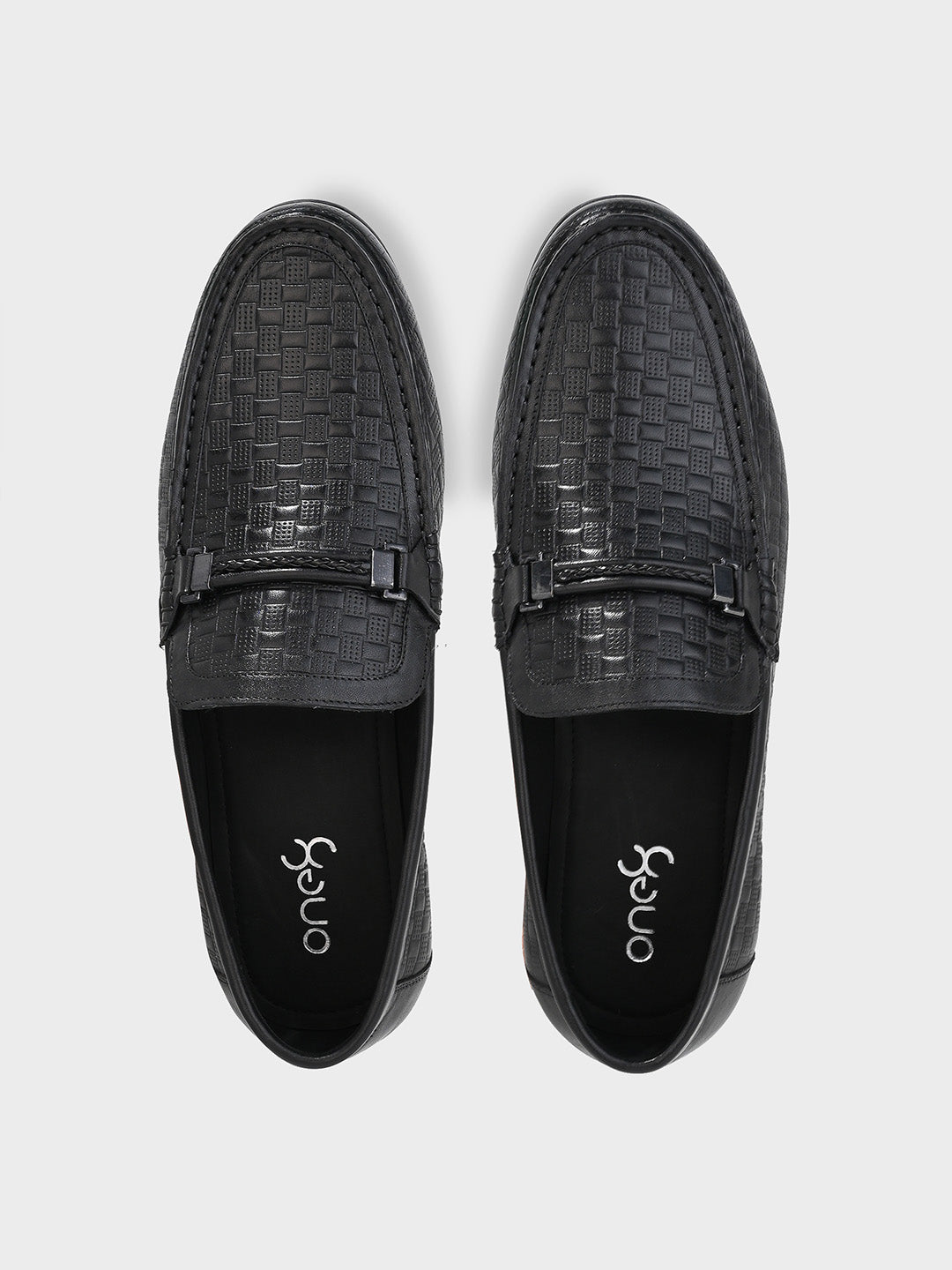 Men's Black Leather Slip-On Loafers