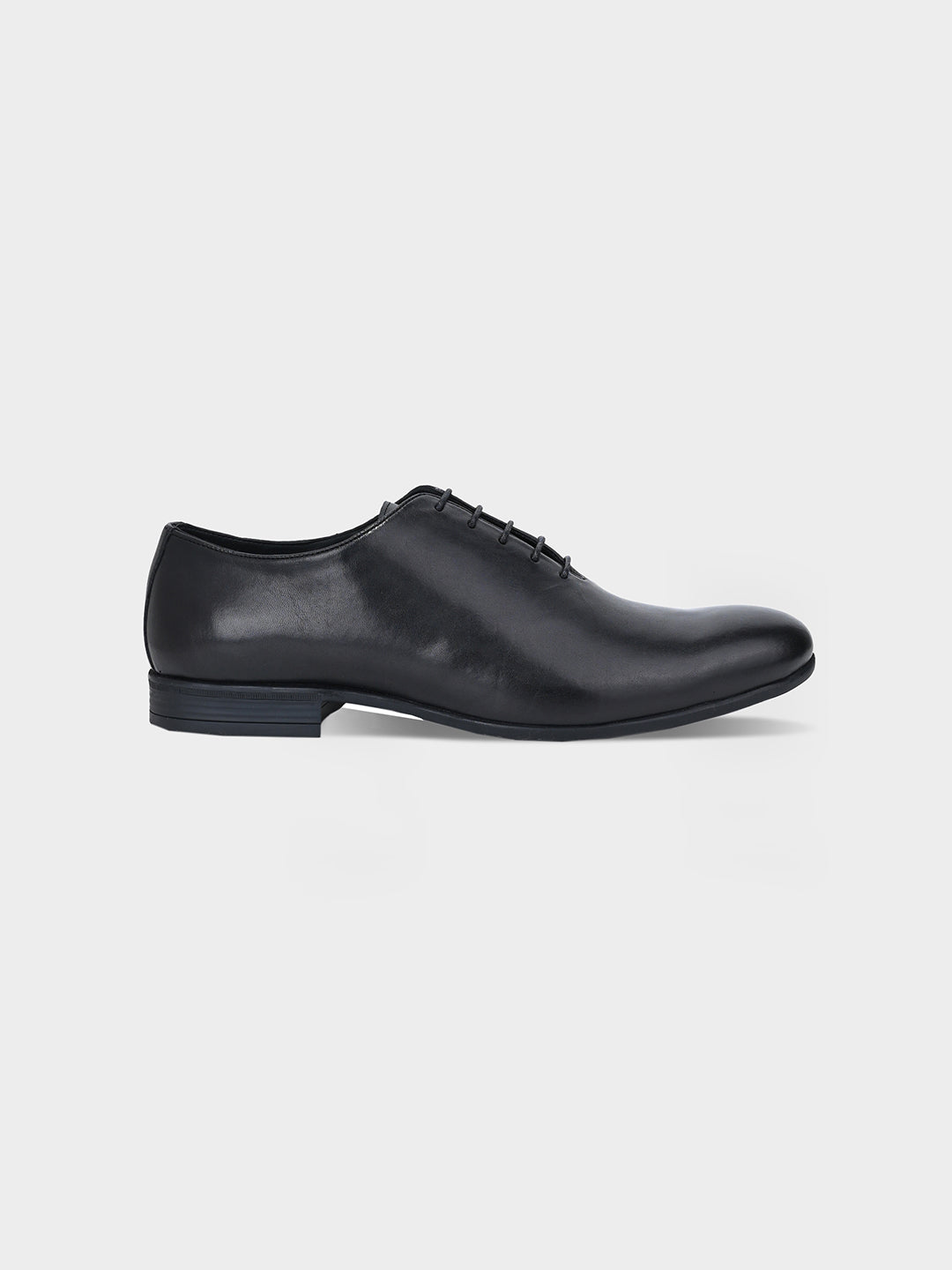 Men's Black Leather Lace-Up Oxford Shoes