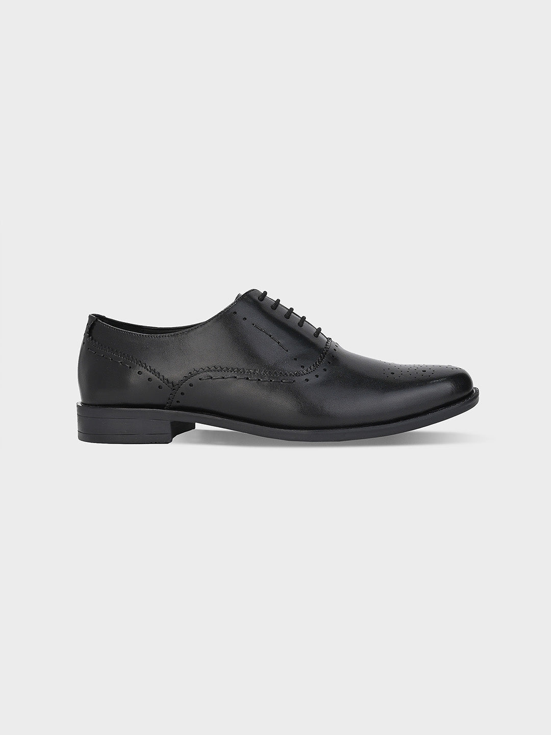 Men's Black Leather Brogue Lace-Up Shoes – One8 Select