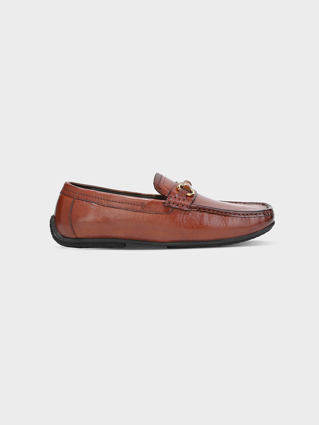 Men's Brown Leather Slip-On Loafers