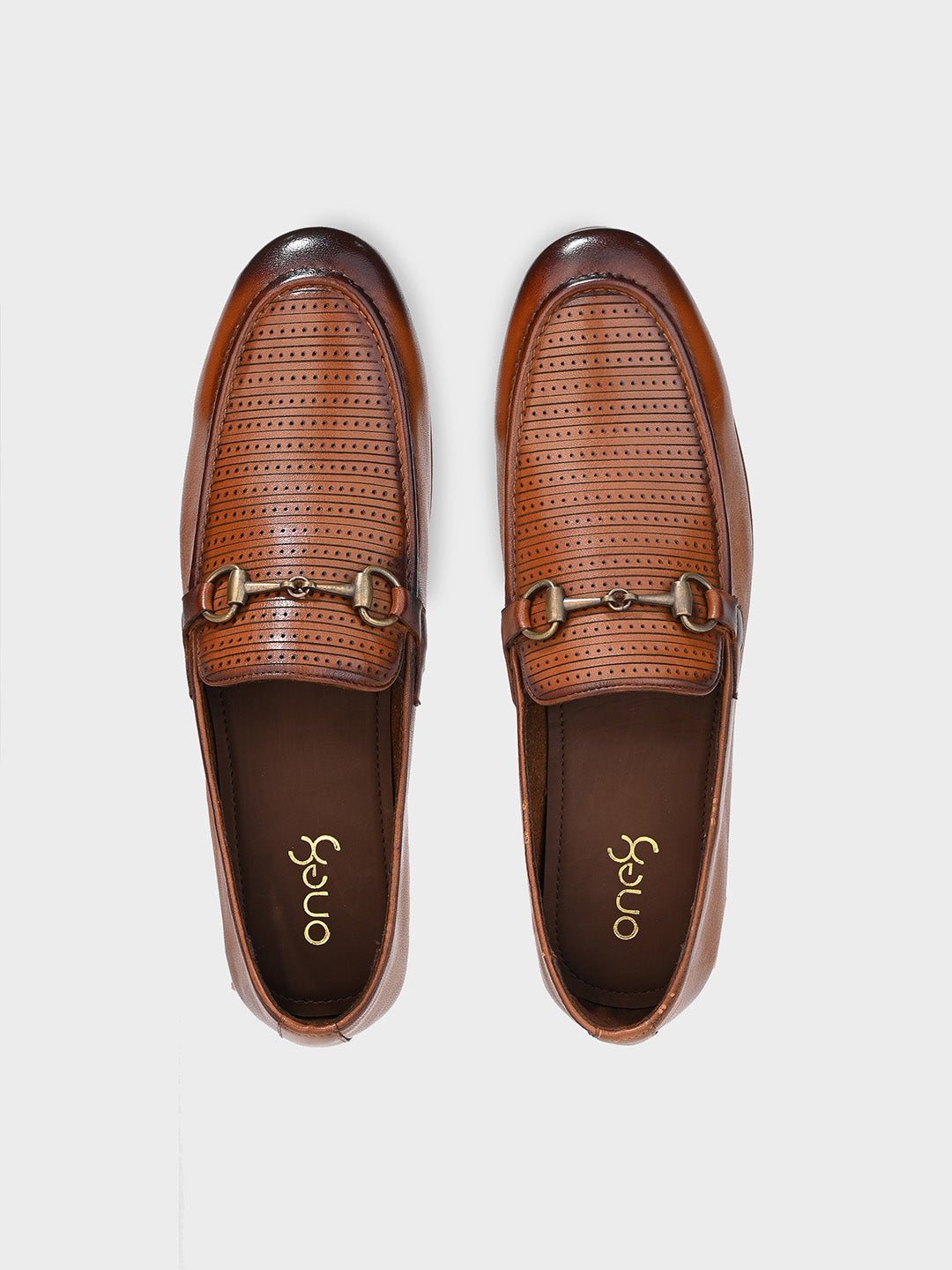 Tan Leather Men's Loafer Slip-On Shoes