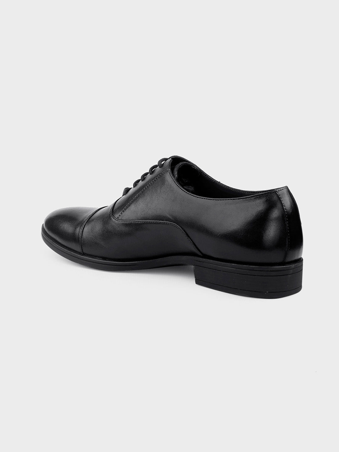 Men's Classic Black Leather Oxford Lace-Up Shoes