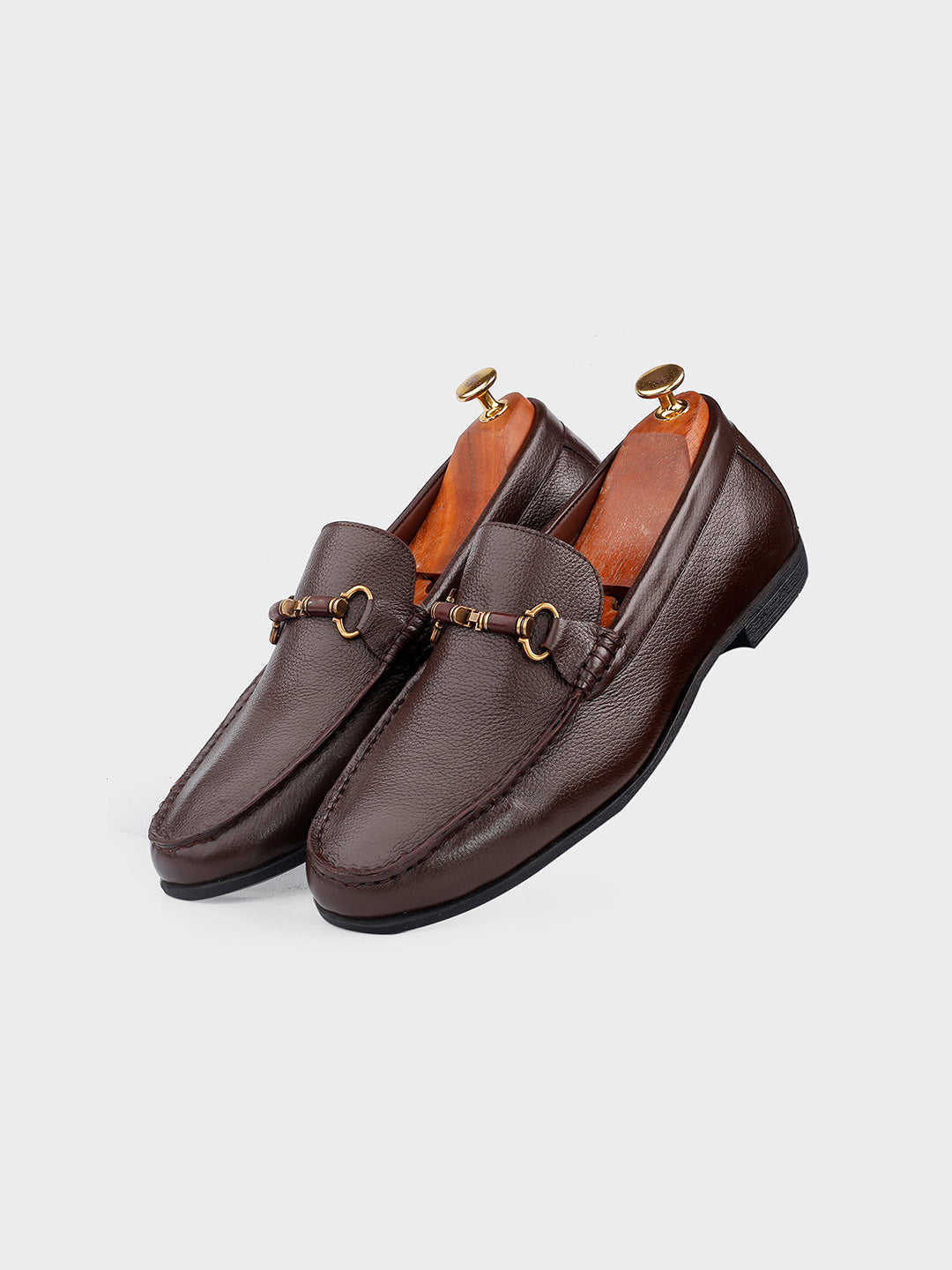 Brown Leather Slip-on Men's Loafer