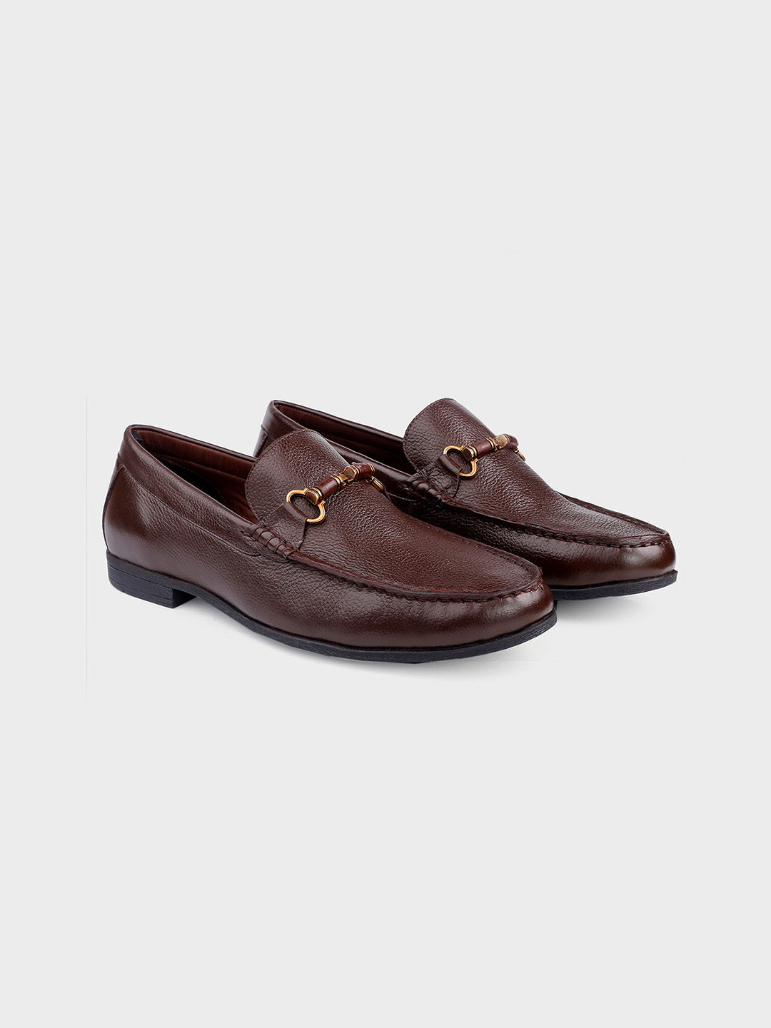 Brown Leather Slip-on Men's Loafer