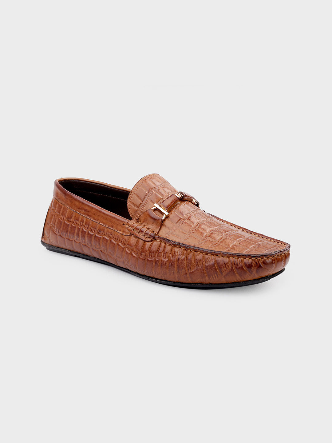Men's Tan Leather Loafer Shoes
