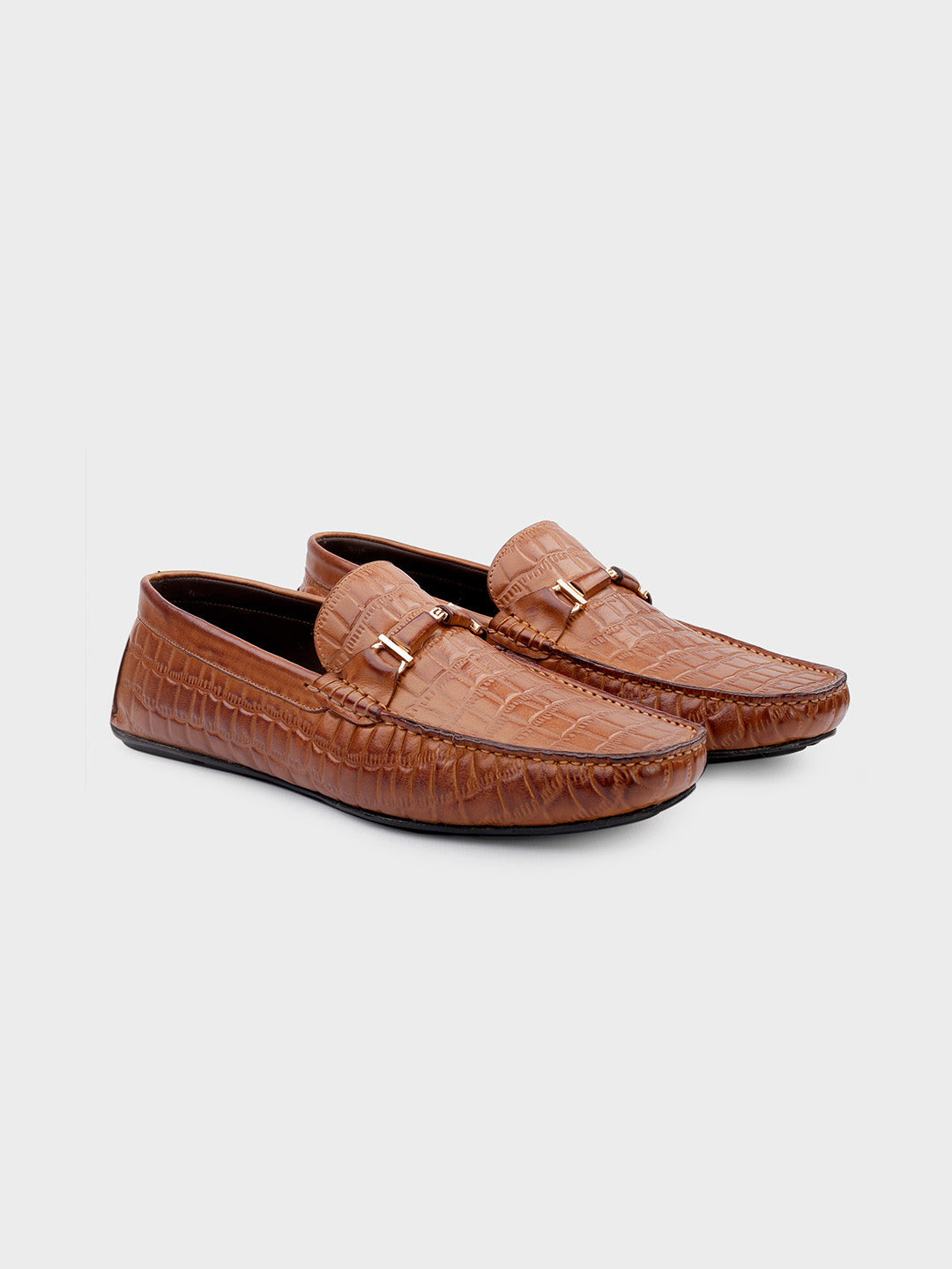 Men's Tan Leather Loafer Shoes