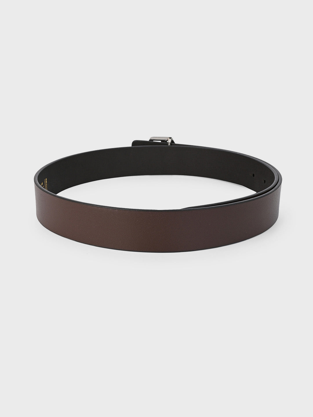 Brown Signature Hexagon Buckle Belt