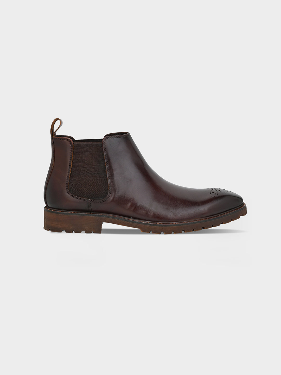 Brown Leather Chelsea Boots