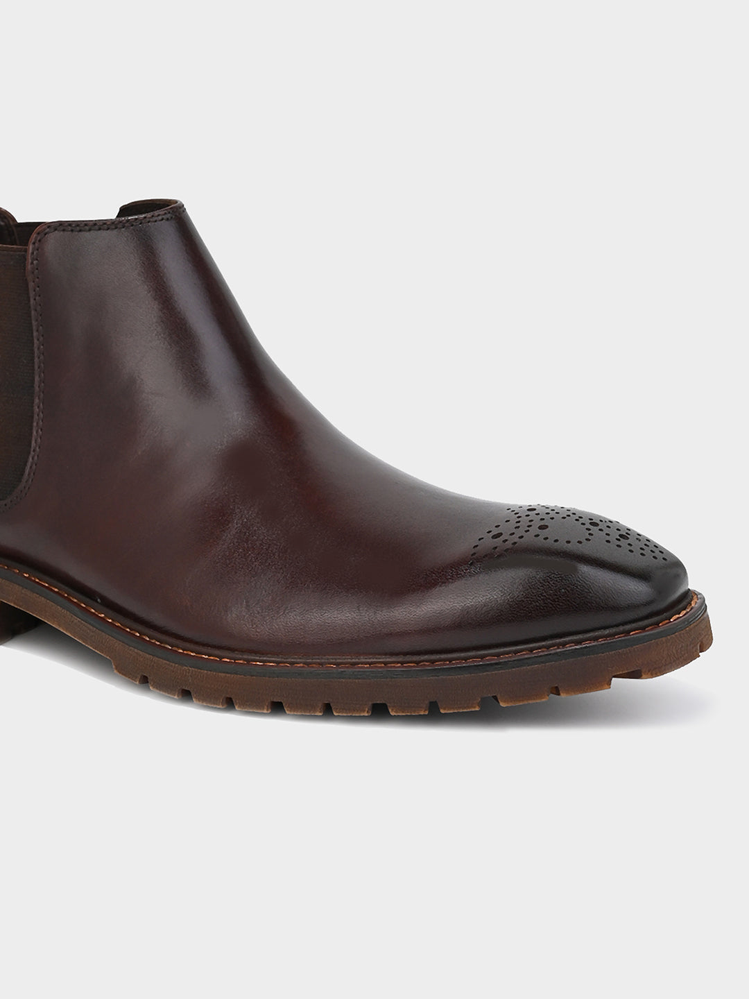 Brown Leather Chelsea Boots