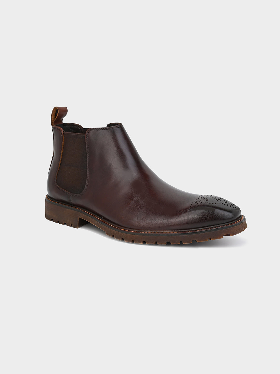 Brown Leather Chelsea Boots