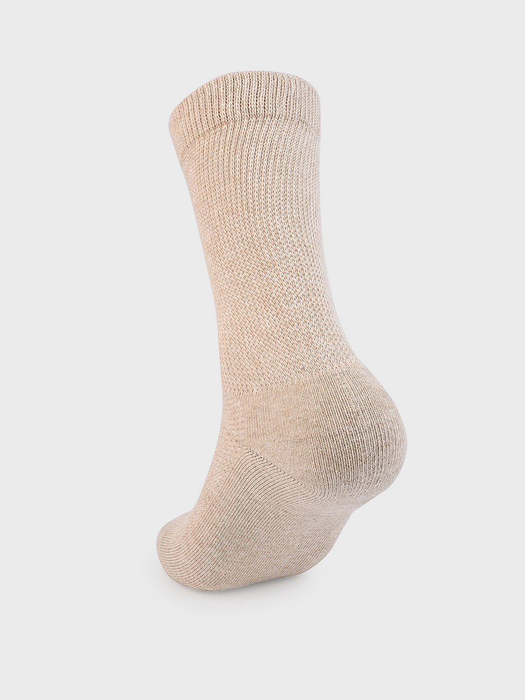 Beige Health Crew Socks with Compression (Pack of 3)