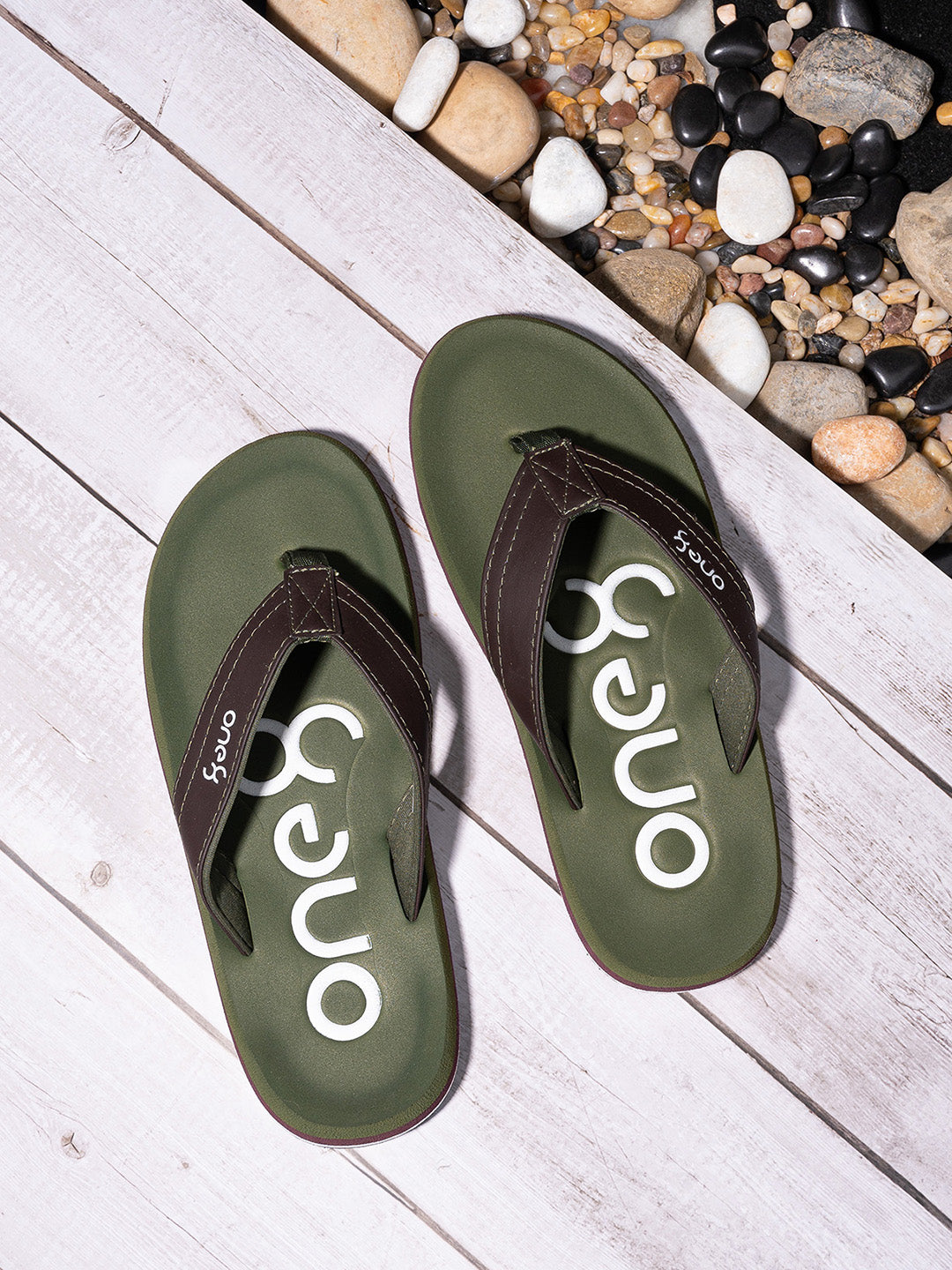 Premium Comfort Flip-Flops in Olive