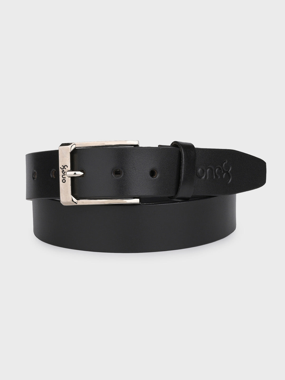 Black Genuine Leather Tang Closure Fashion Semi-Formal Belt