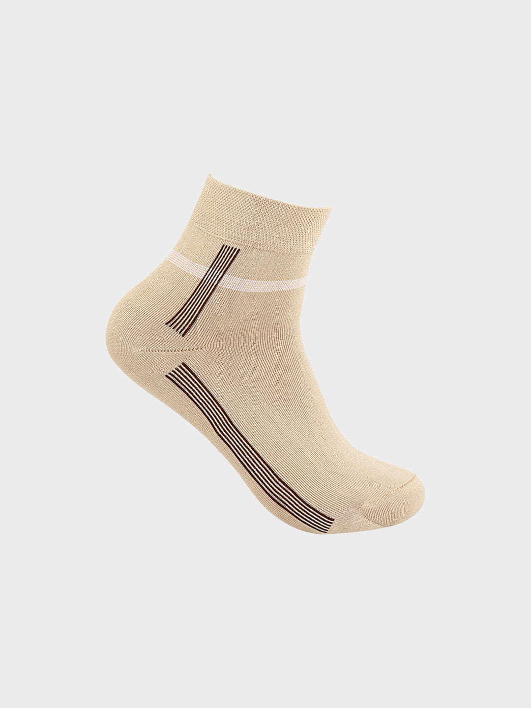 Striped Mercerized Ankle Socks (Pack of 5)