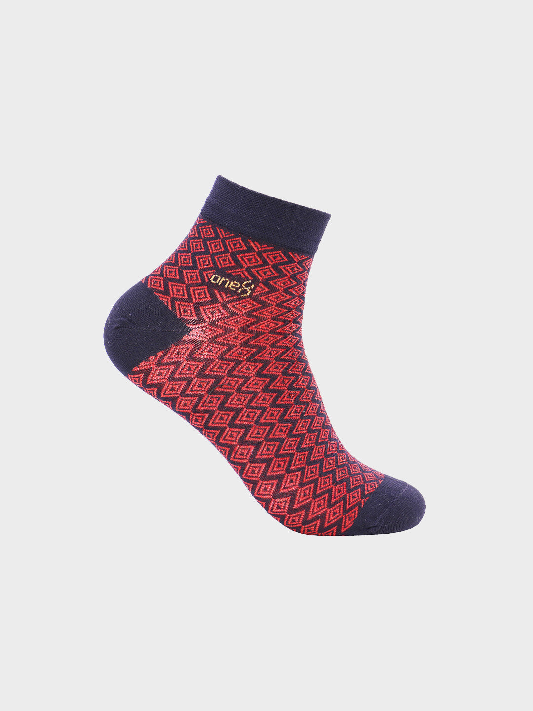 Geometric Mercerized Ankle Socks (Pack of 5)