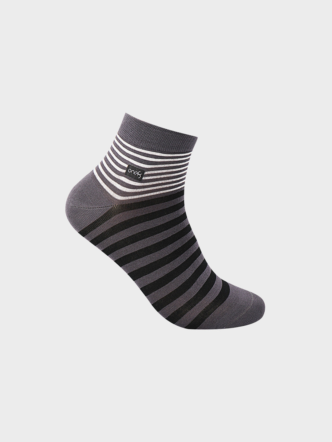 Mercerized Striped Ankle Socks (Pack of 5)