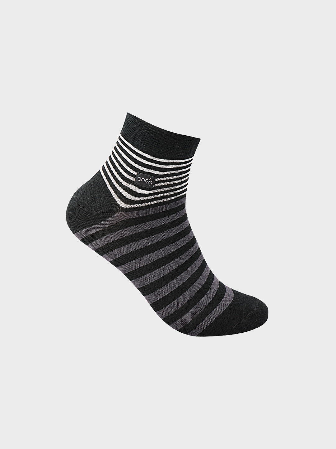 Mercerized Striped Ankle Socks (Pack of 5)