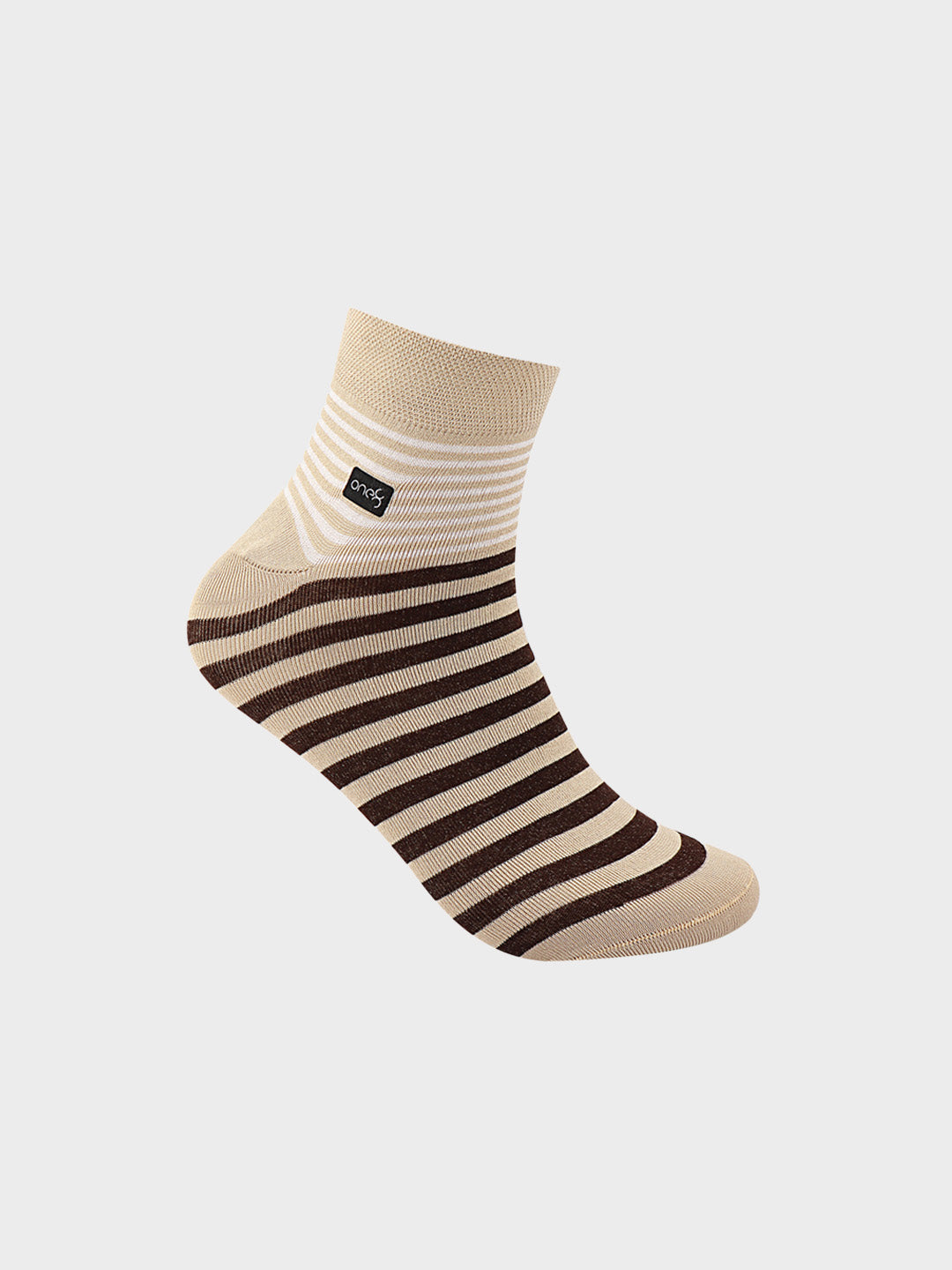 Mercerized Striped Ankle Socks (Pack of 5)