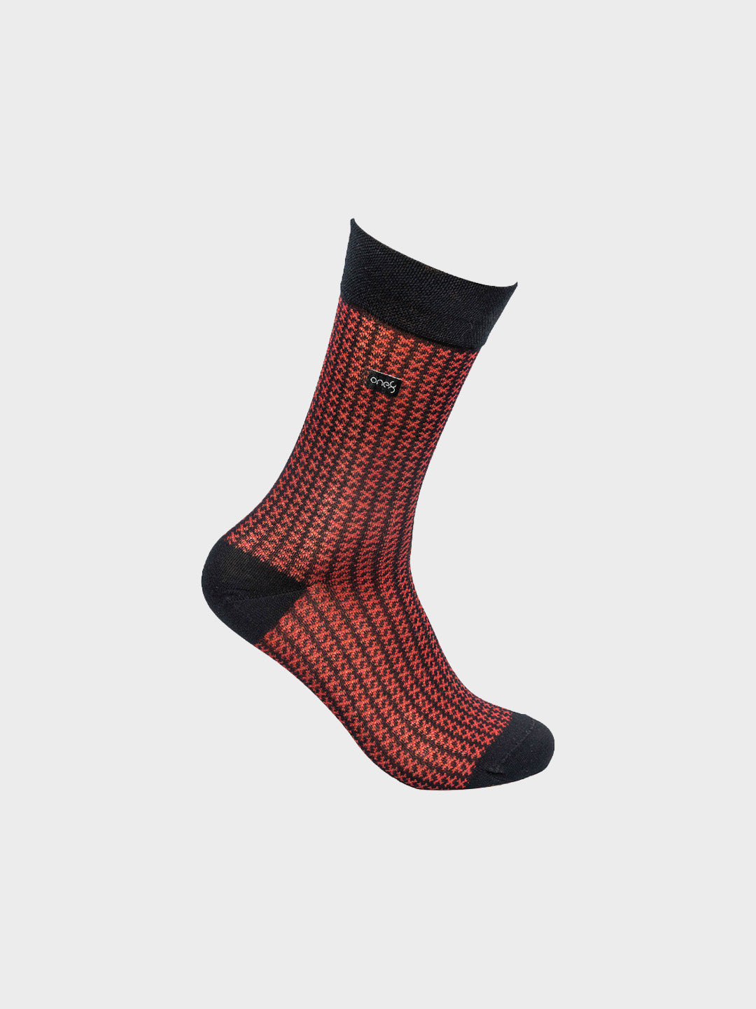 Mercerized Houndstooth Crew Socks (Pack of 5)