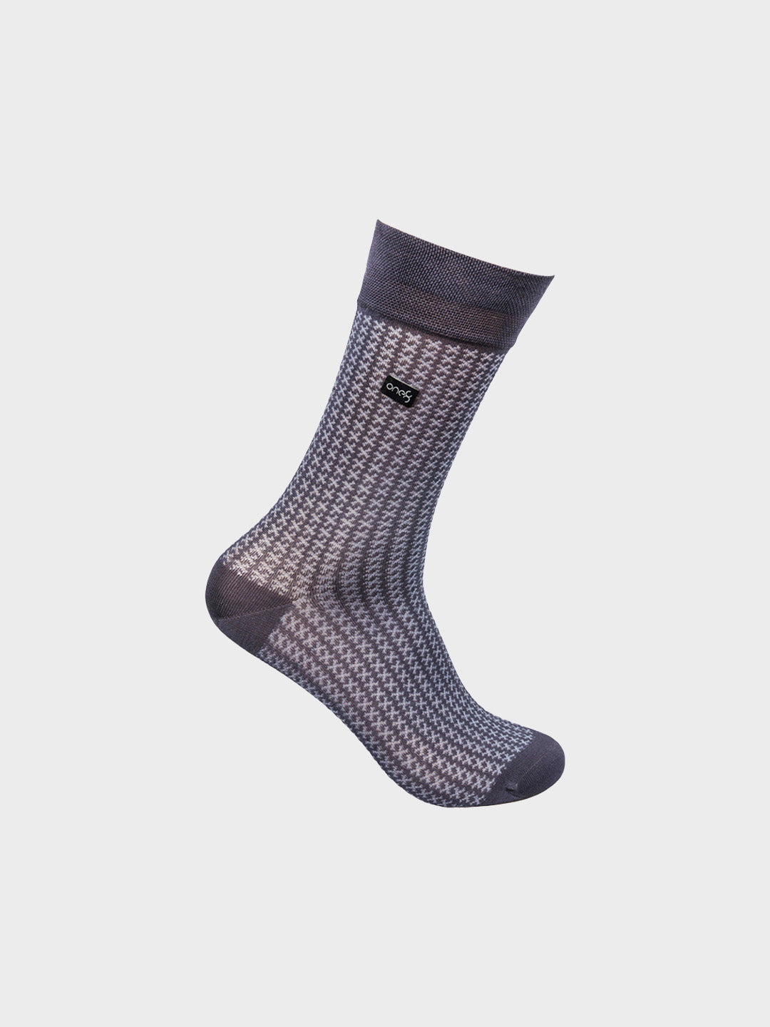 Mercerized Houndstooth Crew Socks (Pack of 5)