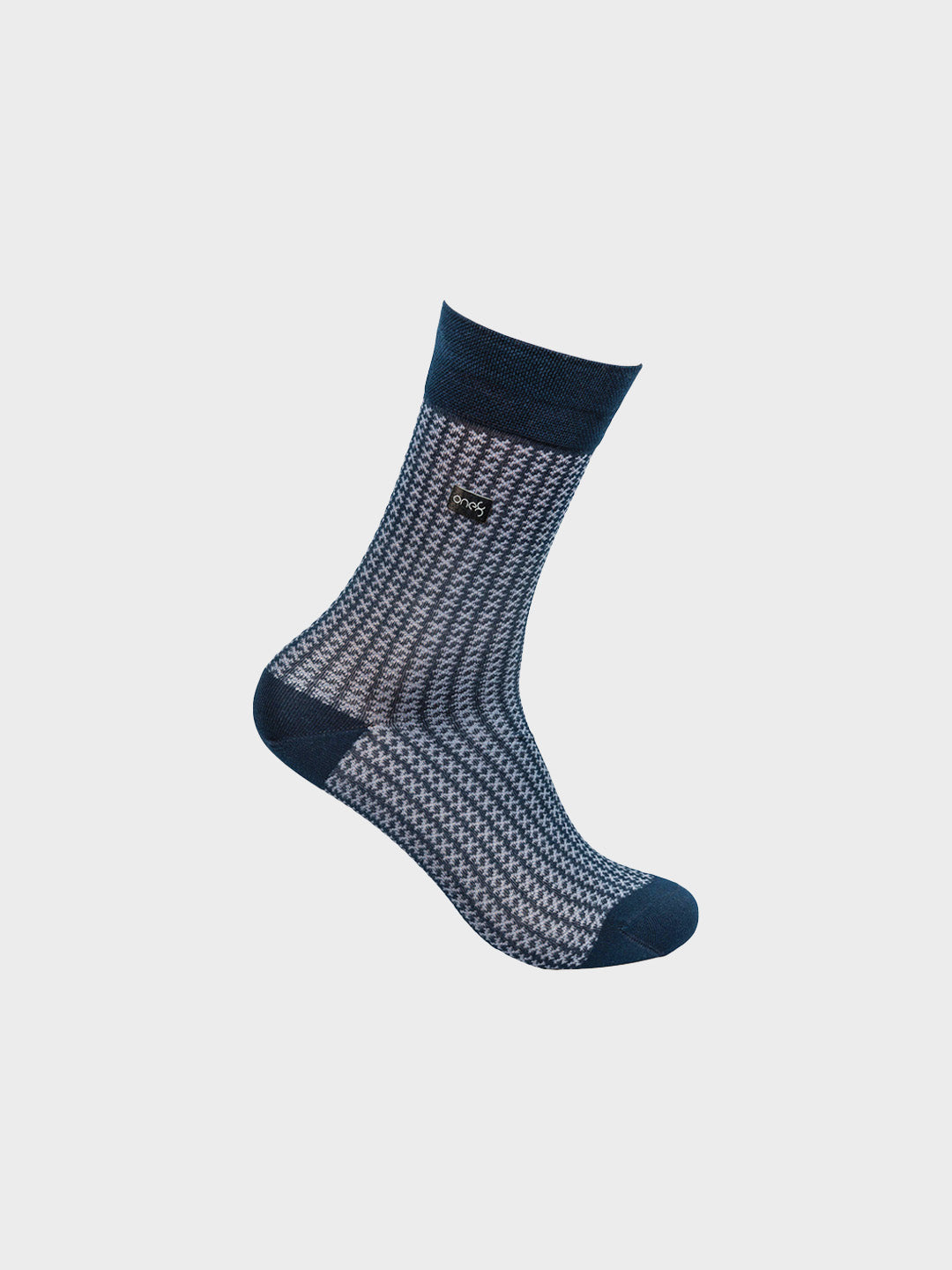 Mercerized Houndstooth Crew Socks (Pack of 5)