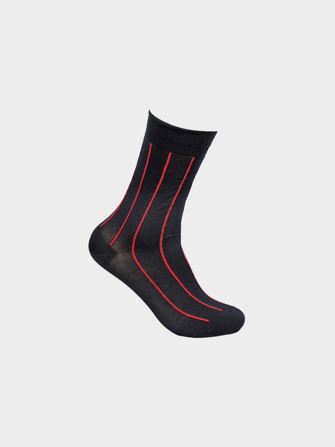 Mercerized Vertical Stripe Crew Socks (Pack of 5)