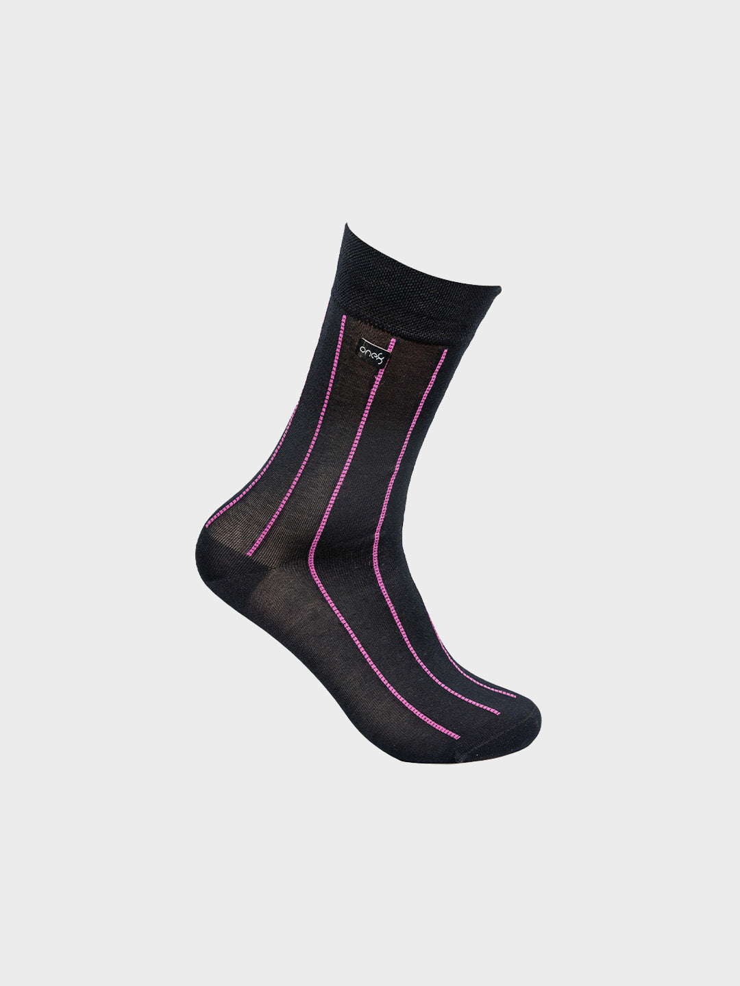 Mercerized Vertical Stripe Crew Socks (Pack of 5)