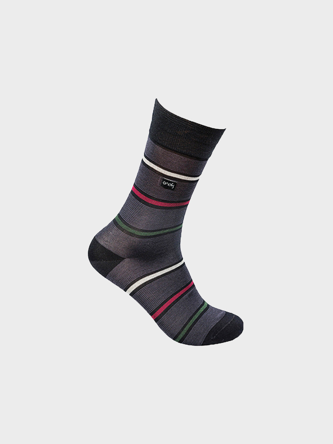 Mercerized Horizontal Stripe Crew Socks (Any 3)