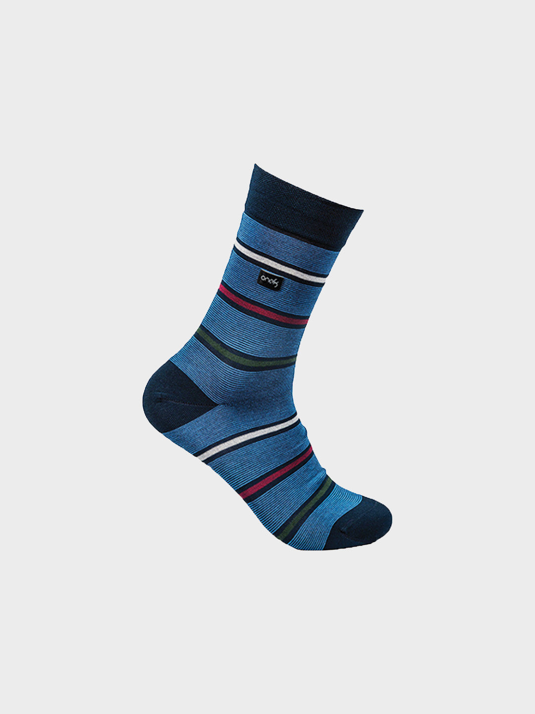 Mercerized Horizontal Stripe Crew Socks (Any 3)