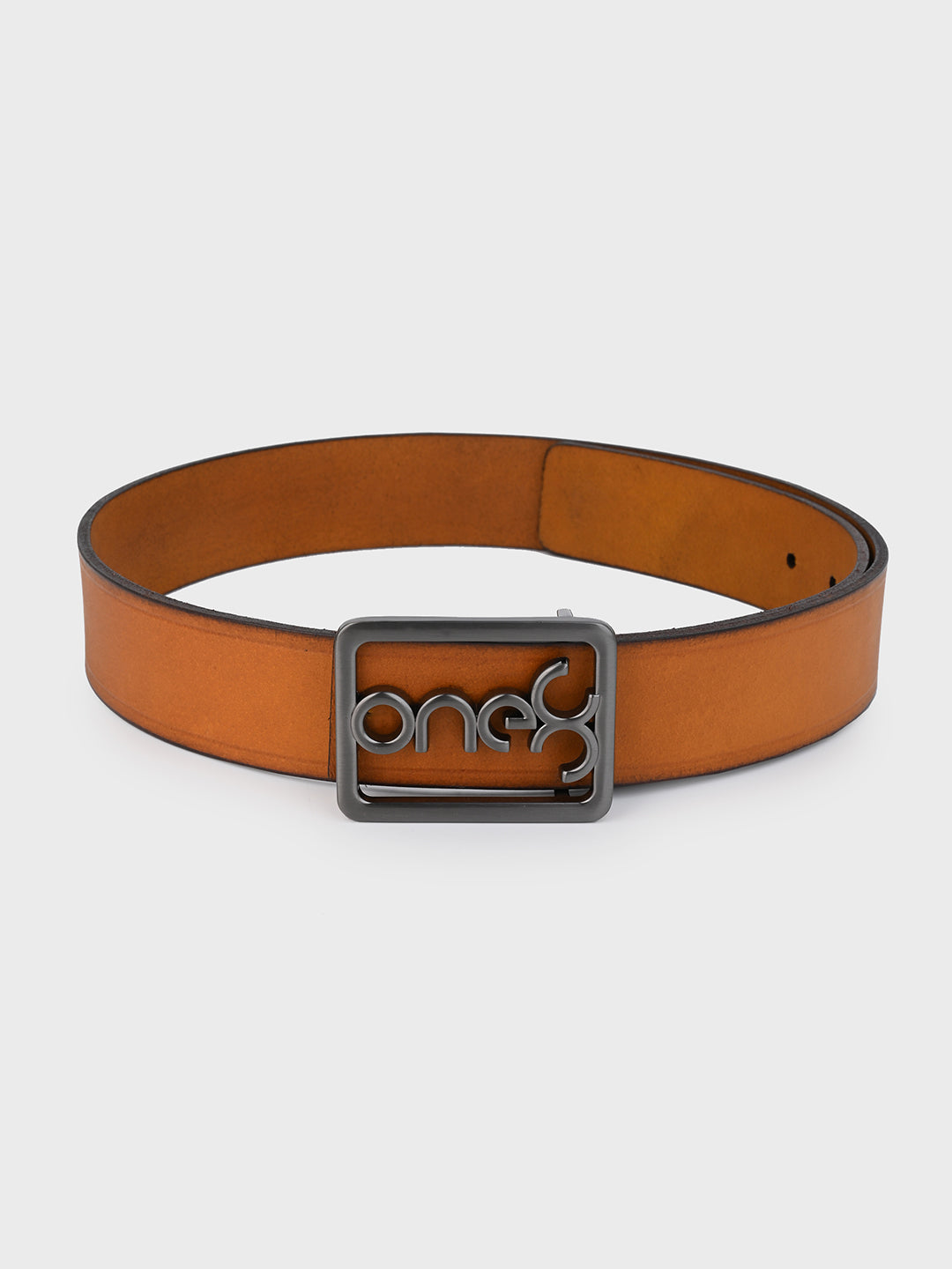 Signature Gunmetal Buckle Leather Belt