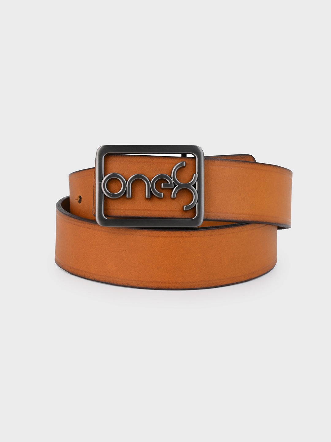 Signature Gunmetal Buckle Leather Belt