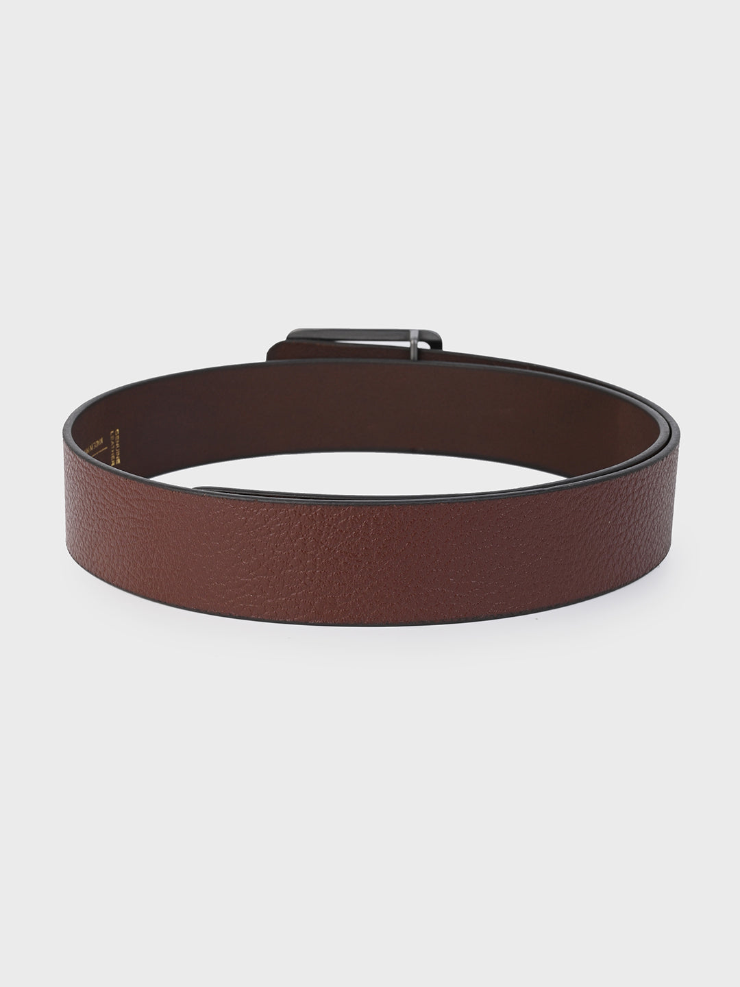 Tan Signature Gunmetal Buckle Leather Belt