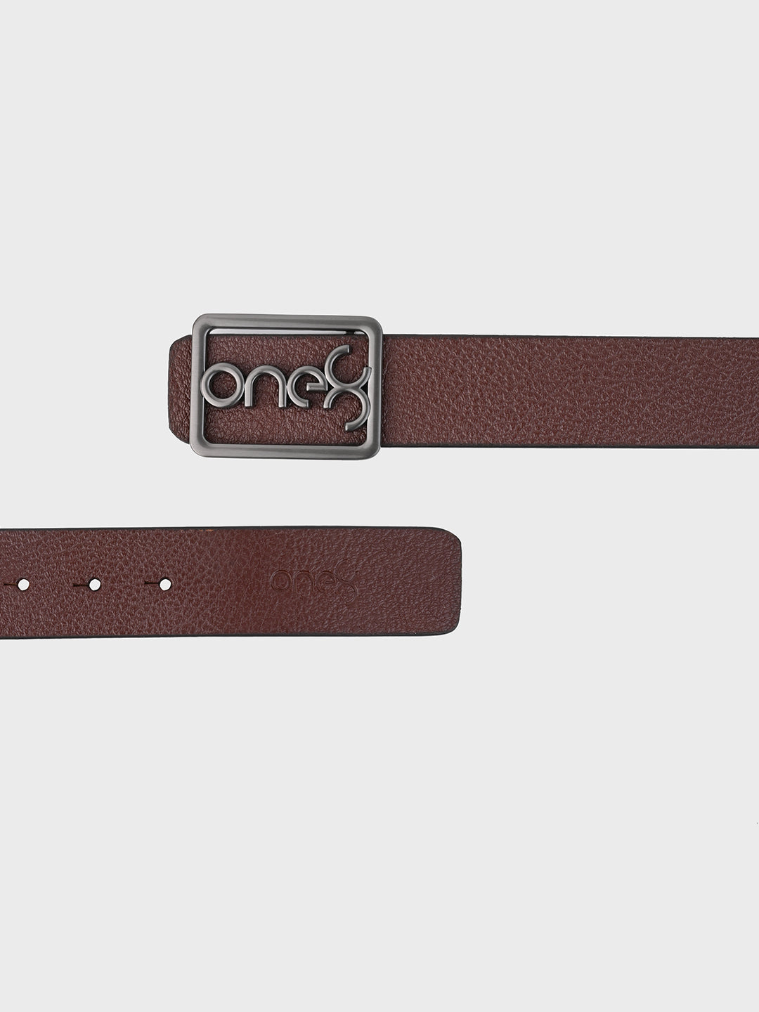 Tan Signature Gunmetal Buckle Leather Belt