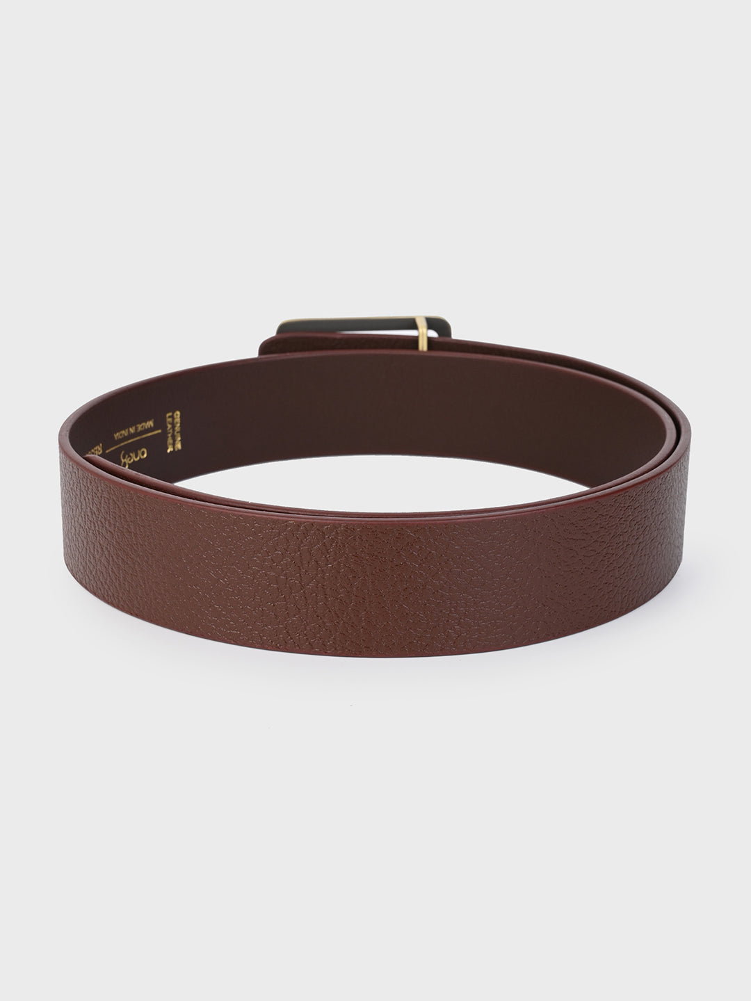 Signature Gold-Tone Buckle Leather Belt