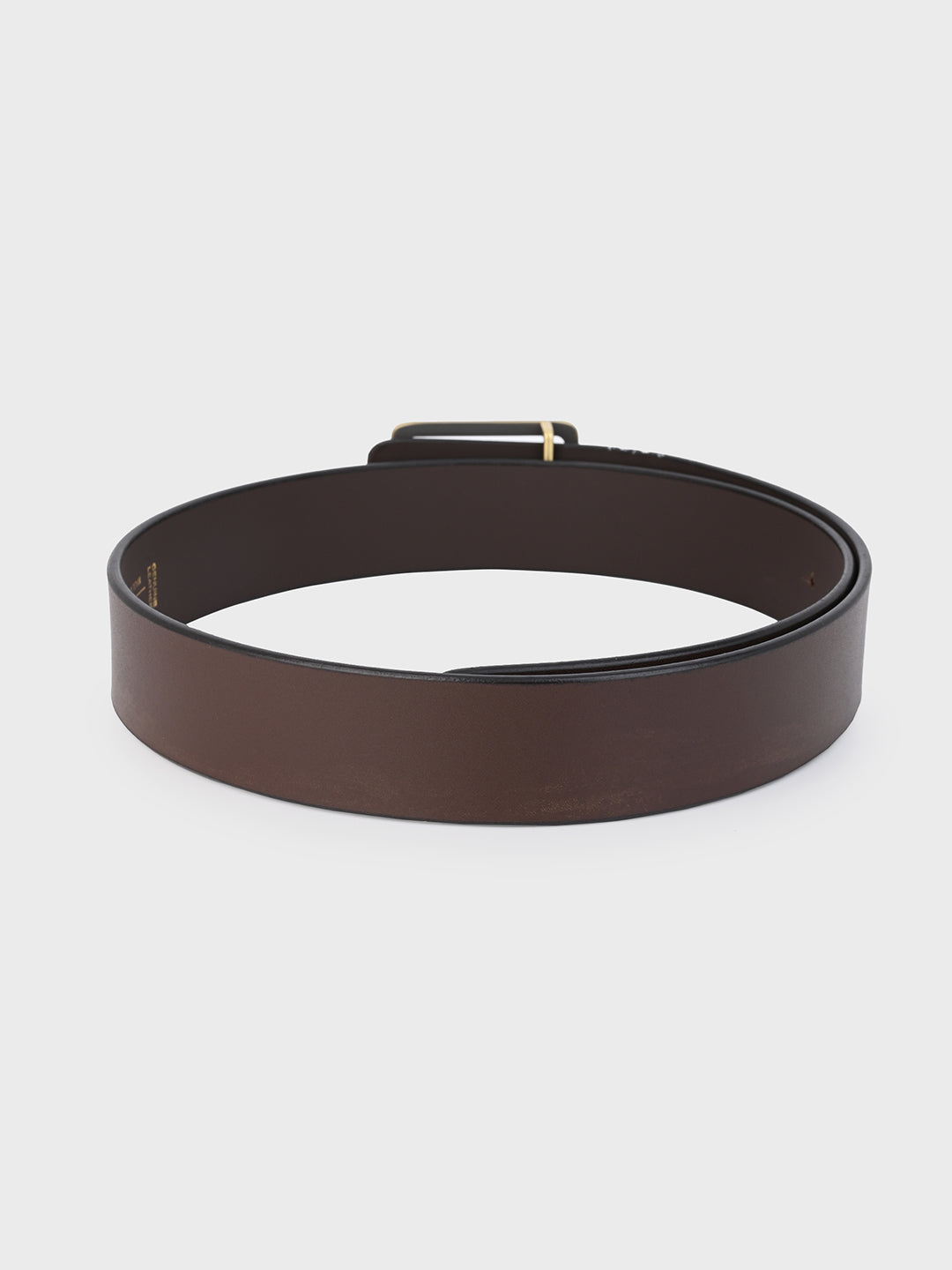 One8 Signature Gold-Tone Buckle Leather Belt