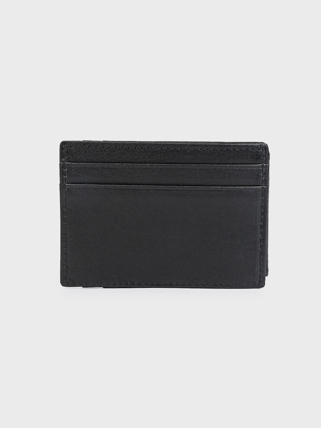 Black Money Clip Wallet with Intricate Weave