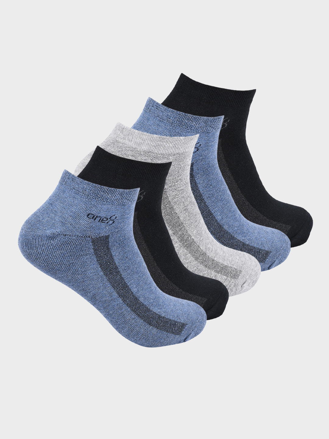 ANTIMICROBIAL Cotton Breathable Daily-Wear/Running/Gym/Training Low-Ankle Socks For Men (Pack of 5)