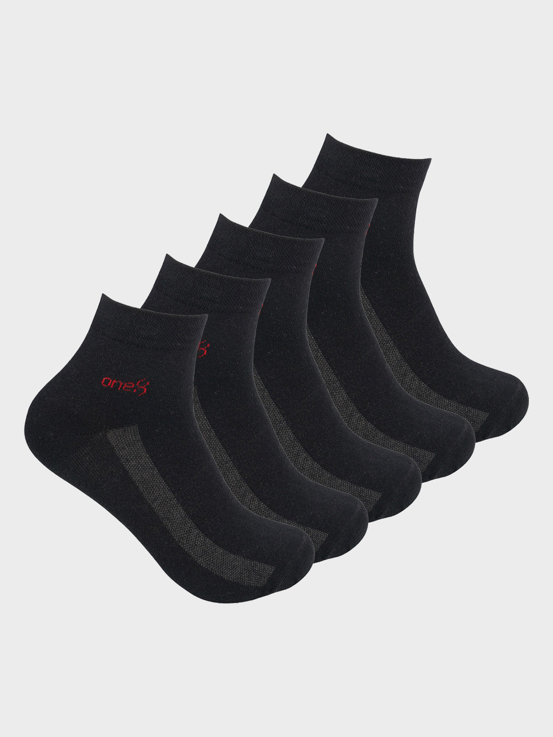 ANTIMICROBIAL Cotton Breathable Daily-Wear/Running/Gym/Training Low-Ankle Socks For Men (Pack of 5)