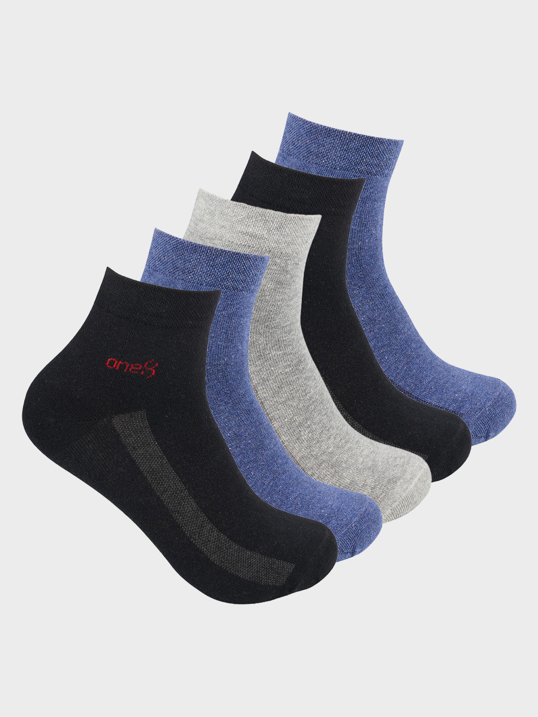 ANTIMICROBIAL Cotton Breathable Daily-Wear/Running/Gym/Training Low-Ankle Socks For Men (Pack of 5)