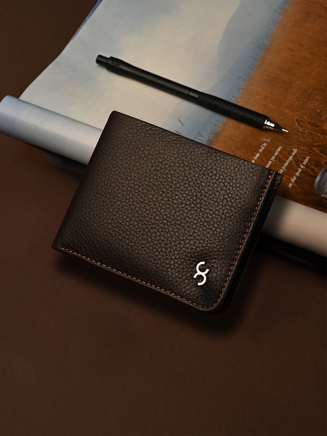 Brown Minimalist Leather Wallet