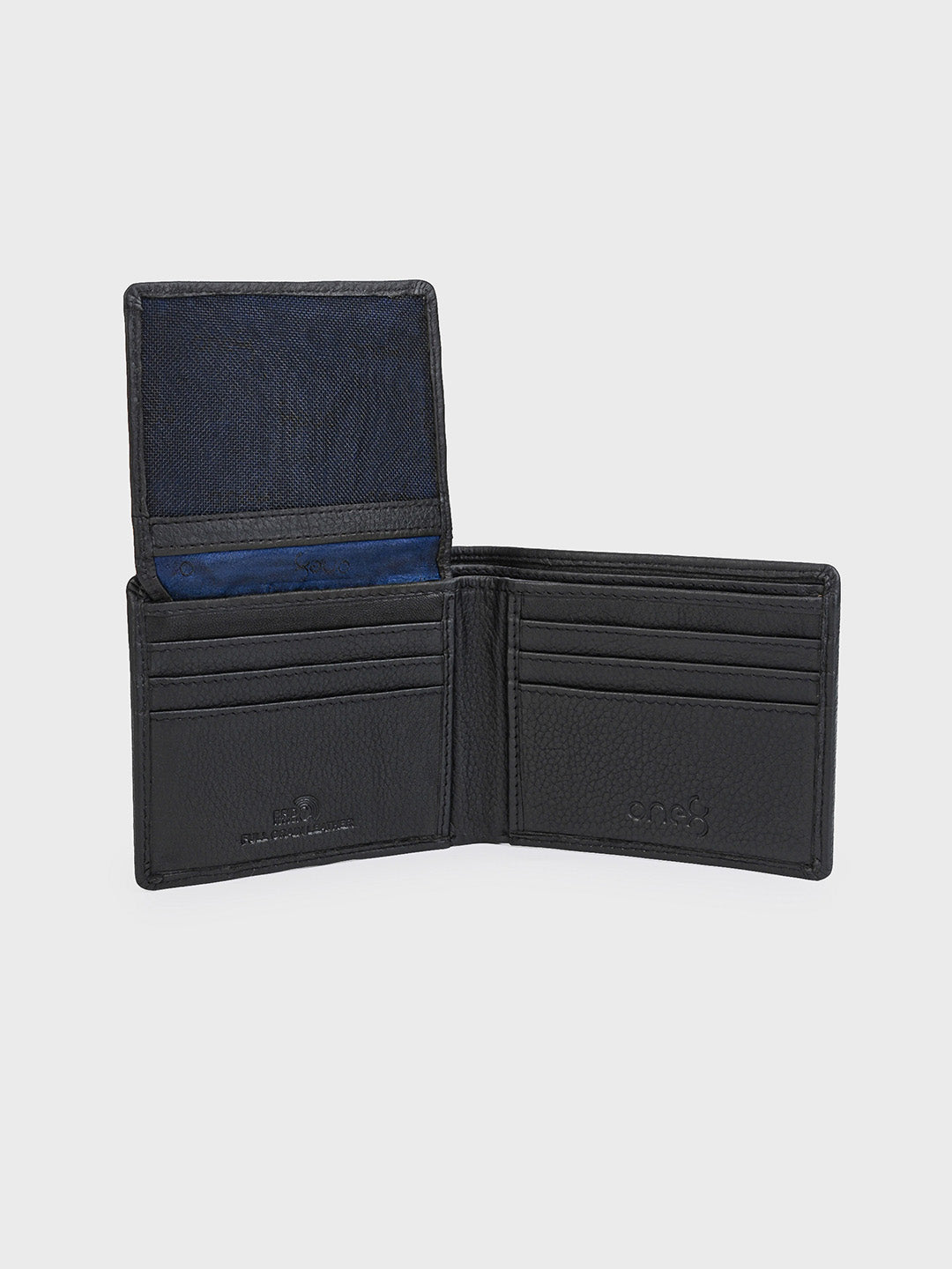 Black Classic Bifold Wallet in Navy