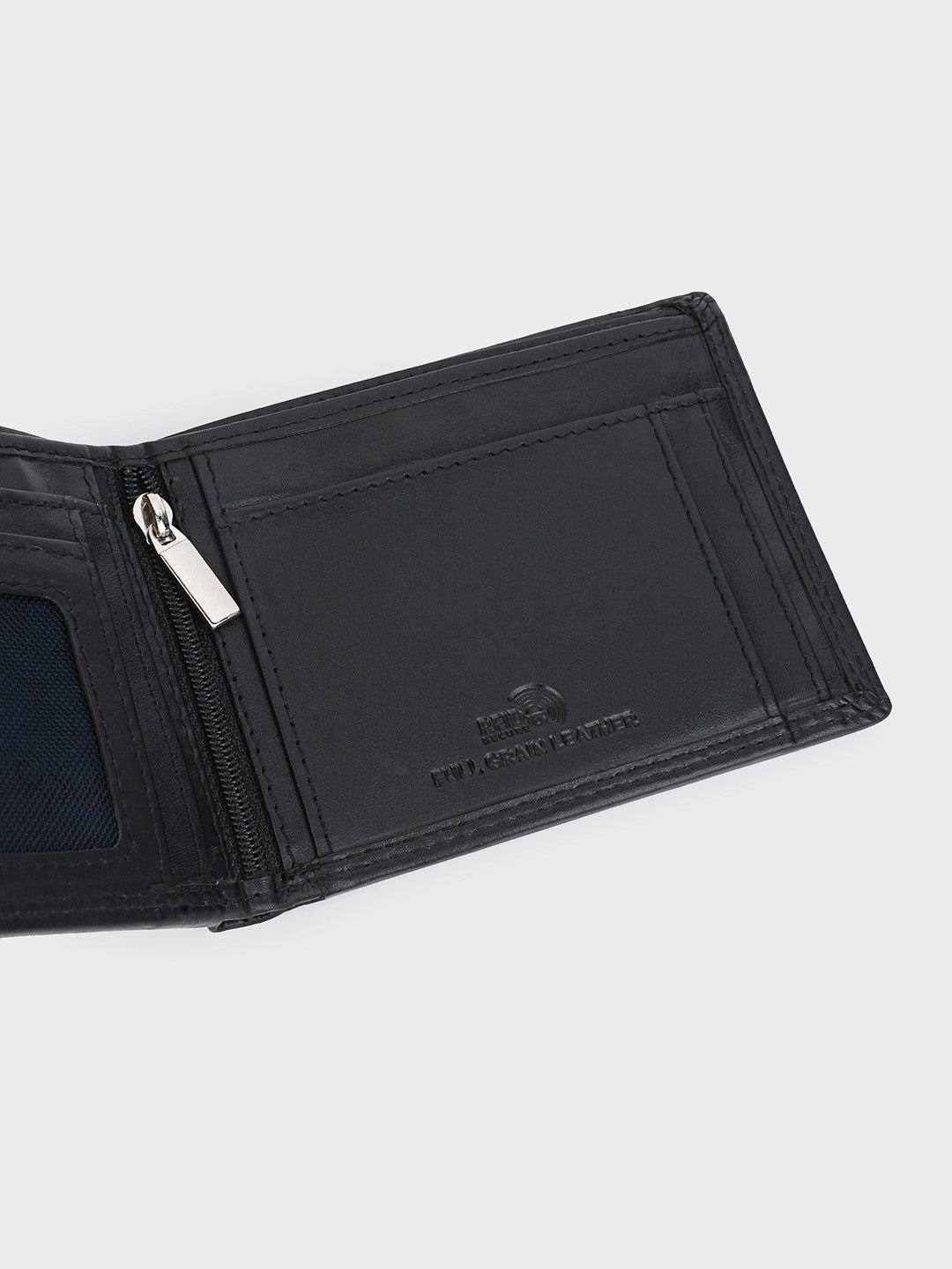 Black Textured Leather Wallet