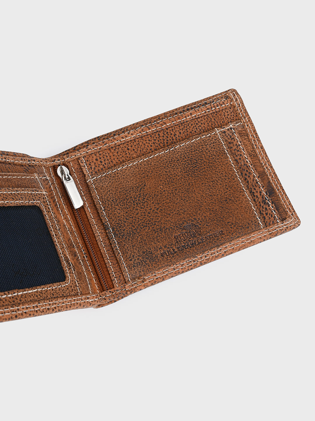 Tan Textured Leather Wallet